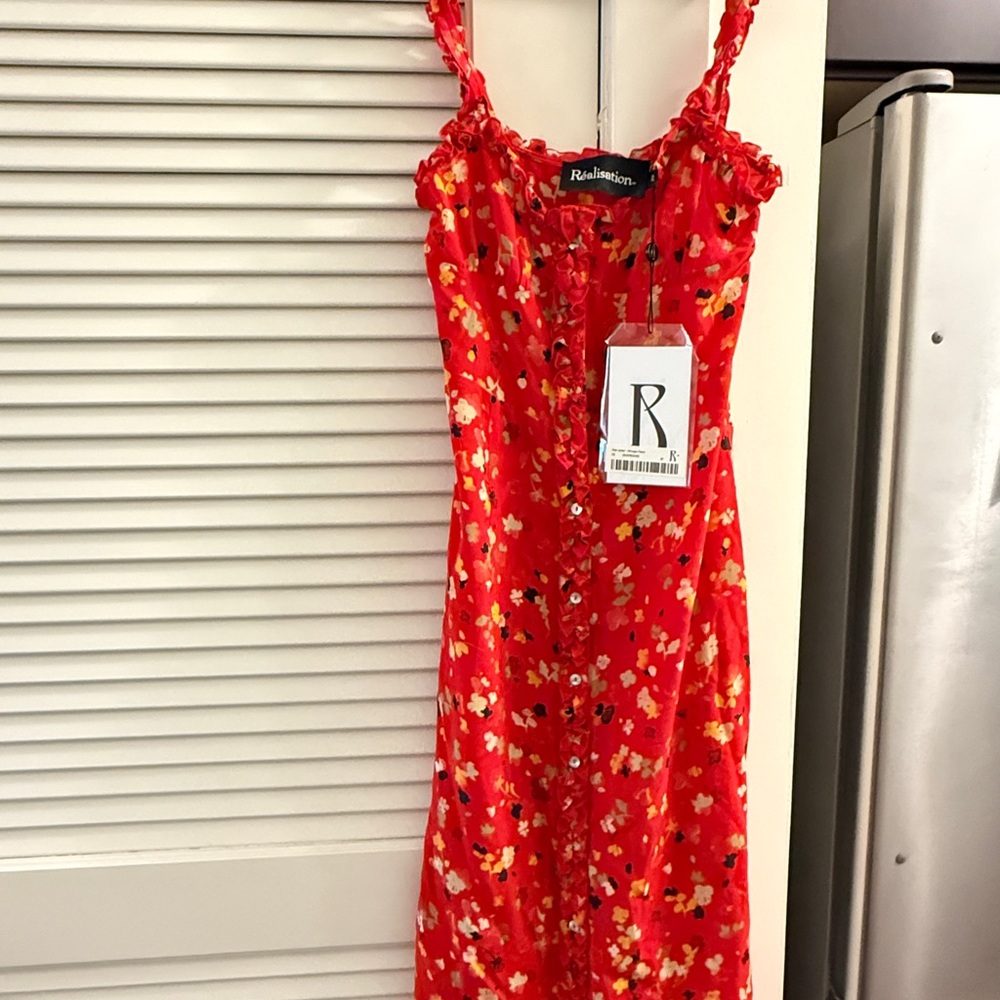 Realisation Par Red Floral Dress